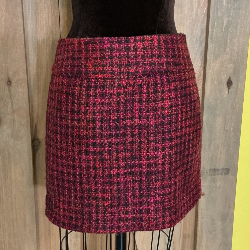 The Limited Pink and Black Tweed Mini Skirt